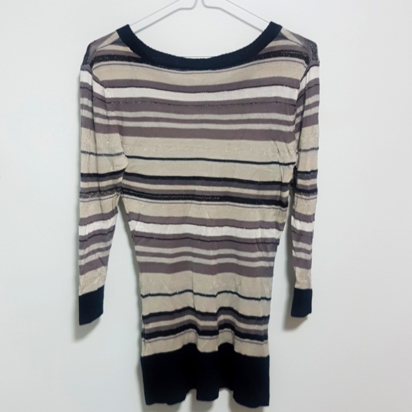 ♦️ NEW  Suzy Shier Striped Top - Picture 5 of 7